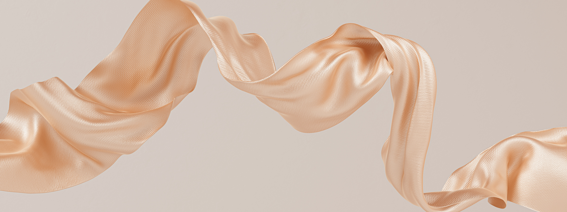 Fabric gold color Cloth Flowing on Wind, Textile Wave Flying